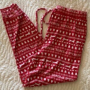 Victorias Secret PINK Faire Isle Holiday jogger pajama bottoms (M) LIKE NEW!